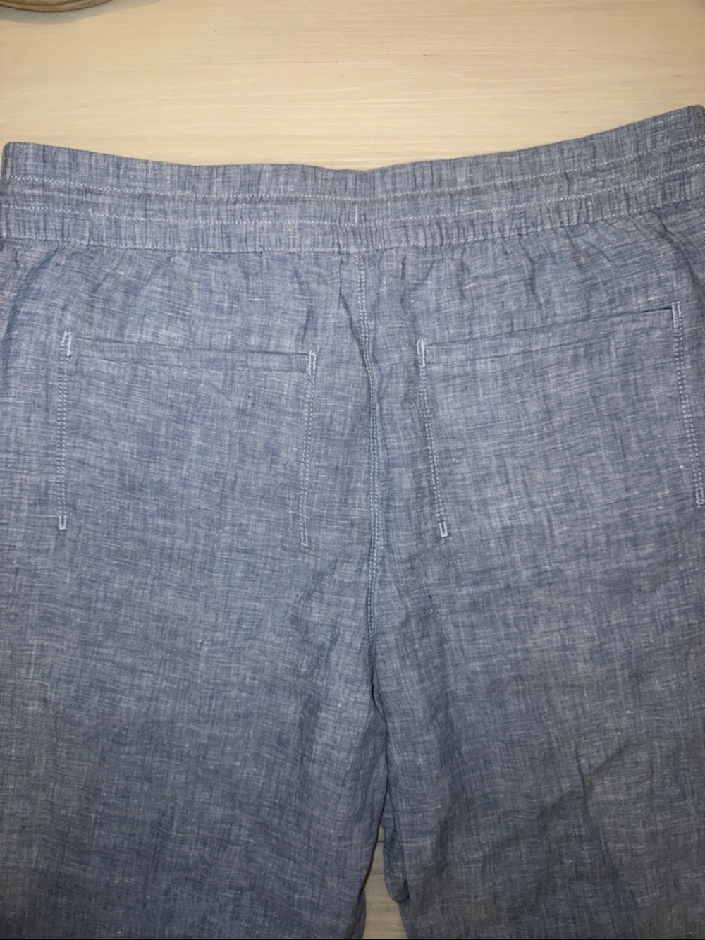 Athleta Retreat Linen Jogger Pant Size 12 NEW Blue 100% Linen - Picture 12 of 12